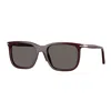 Persol 56mm Rectangular Sunglasses In Viola/grigio