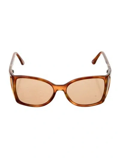 Pre-owned Persol Terra De Sienna Wayfarer Sunglasses In Brown