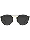 Persol Tinted Round-frame Sunglasses In Black
