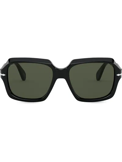 Persol Oversized Square Acetate Sunglasses In Black