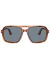 Persol Tortoiseshell-effect Pilot-frame Sunglasses In Braun