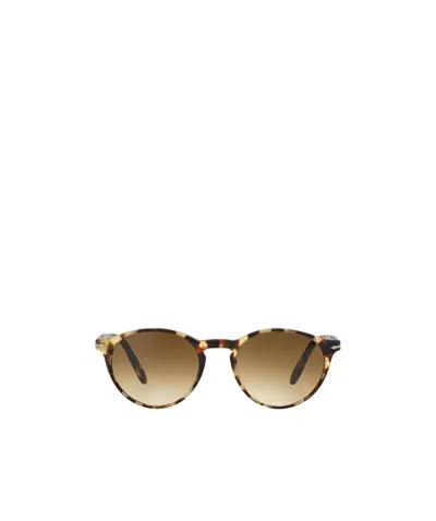 Persol Tortoiseshell-effect Round-frame Sunglasses In Brown