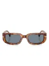 Persol Tortoiseshell Rectangle Sunglasses In Brown