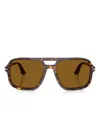 Persol Tortoiseshell Square-frame Sunglasses In Brown