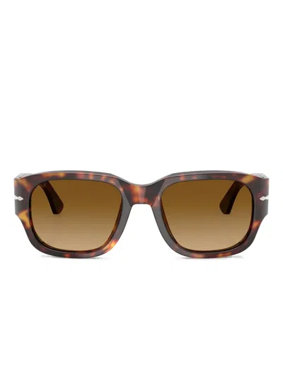 Persol Tortoiseshell Square Sunglasses In Brown