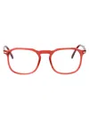 Persol Transparent Red Acetate Optical Glasses In Red