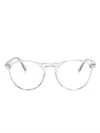 Persol Transparent Round-frame Glasses In Grey