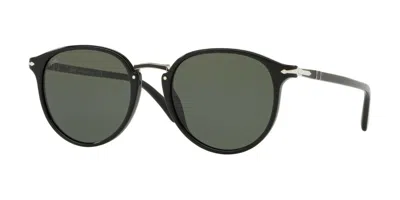 Pre-owned Persol Typewriter Evolution Po 3210s Black/grey Green (95/31) Sunglasses