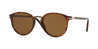 Pre-owned Persol Typewriter Evolution Po 3210s Havana/brown Polarized (24/57) Sunglasses