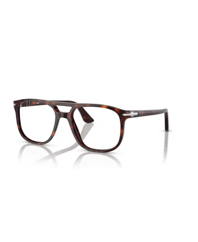 Persol Unisex Aviator Greta Eyeglasses, Po3329v In Brown