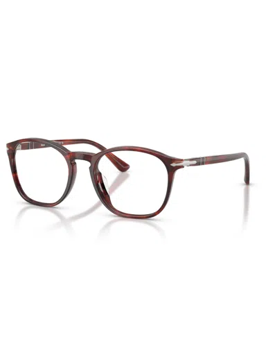 Persol Unisex Eyeglasses, Po3007vx In Transparent Red Havana