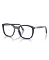 Persol 50mm Rectangle Optical Glasses In Black