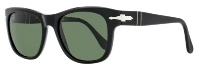 Persol Unisex Large Square Sunglasses Po3313s 95/31 Black 55mm In Multi