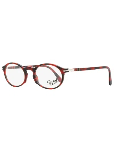 PERSOL UNISEX OVAL EYEGLASSES PO3219V 1100 RED TORTOISE 50MM