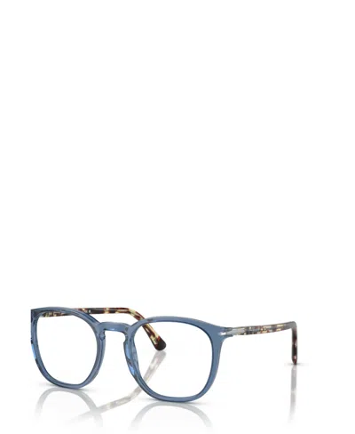 Persol Unisex Panthos Eyeglasses, Po3318v In Transparent Navy