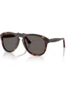 Persol Unisex Pilot Sunglasses, Po0649ne In Brown