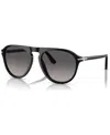 Persol Unisex Polarized Sunglasses, 0po3302s95m355w In Black