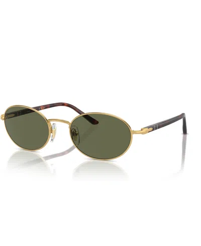 Persol Womens Gold Po1018s Ida Round-frame Metal Sunglasses In Polar Green