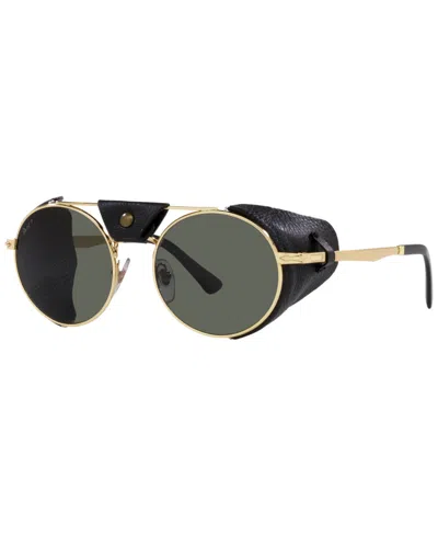 Persol Unisex Polarized Sunglasses, Po2496sz 52 In Gold-tone 1