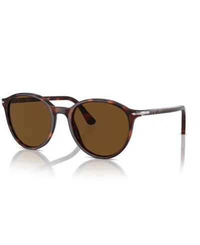 Persol Womens Brown Po3350s Round-frame Acetate Sunglasses In Polar Brown