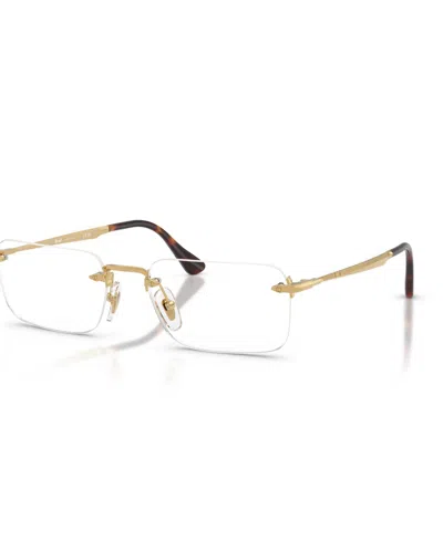 Persol Unisex Rectangle Eyeglasses, Po1030v In Gold