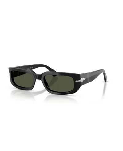 Persol Unisex Rectangle Sunglasses, Mel Po3385s In Black