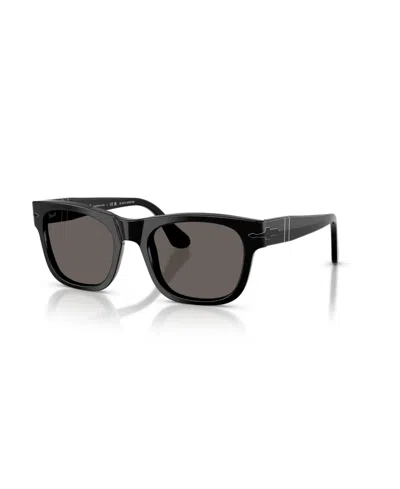 Persol Unisex Rectangle Sunglasses, Po3269s In Black