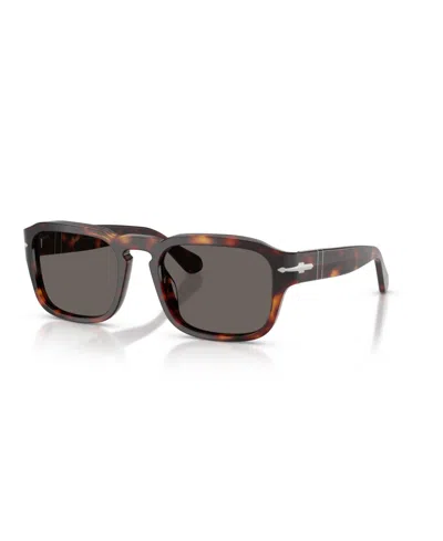 Persol Unisex Rectangle Sunglasses, Po3386s In Brown