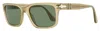 Persol Unisex Rectangular Sunglasses Po3272s 116931 Beige Opal 55mm In Multi