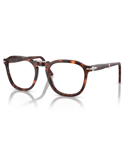 Persol Unisex Rene Eyeglasses, Po3345v In Brown