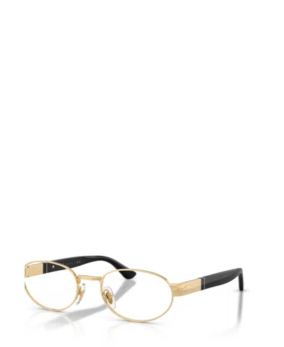 Persol Unisex Round Eyeglasses, Po1026v In Gold