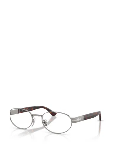 Persol Unisex Round Eyeglasses, Po1026v In Gunmetal