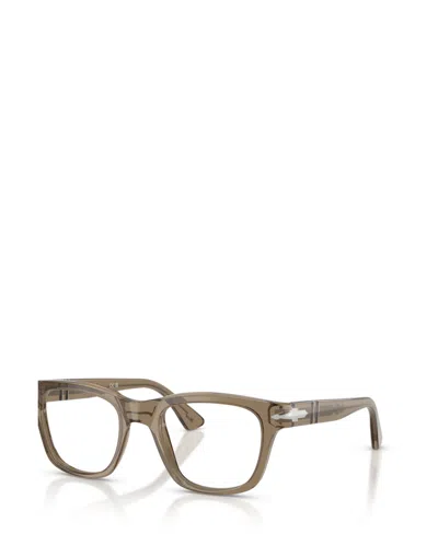 Persol Unisex Square Cecil Eyeglasses, Po3389v In Transparent Brown
