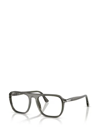 Persol Unisex Square Eyeglasses, Po3359v In Transparent Blue Denim
