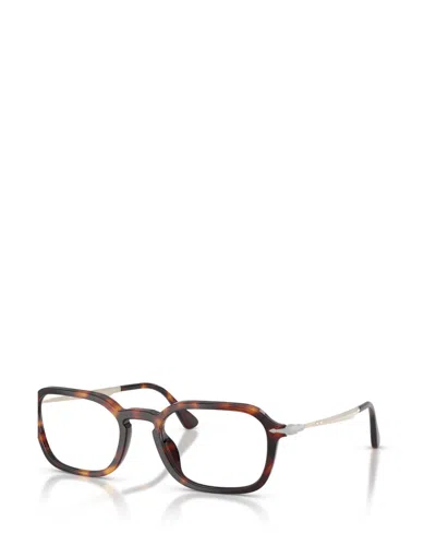 Persol Unisex Square Eyeglasses, Po3381v In Havana