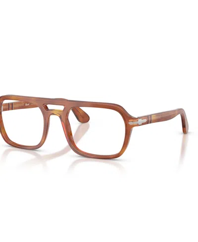 Persol Unisex Square Eyeglasses, Po3394v In Brown