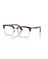 Persol Unisex Square Lina Eyeglasses, Po3340v In Brown