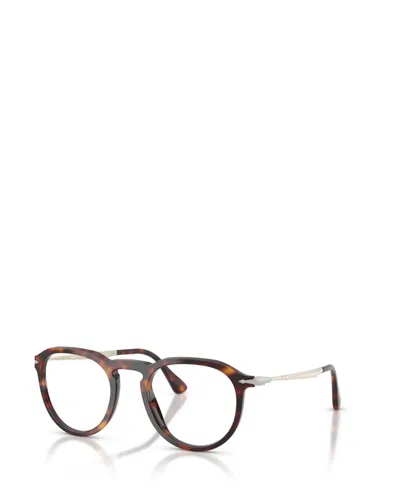 Persol Unisex Square Pier Eyeglasses, Po3387v In Havana