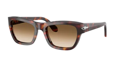 Persol Unisex Sunglass Po0091s In Clear Gradient Brown