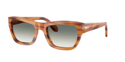 Persol Unisex Sunglass Po0091s In Clear Gradient Green