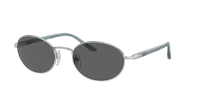 Persol Womens Silver Po1018s Ida Round-frame Metal Sunglasses In Dark Grey