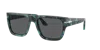 Persol Womens Blue Po3348s Rectangle-frame Tortoiseshell Acetate Sunglasses In Dark Grey
