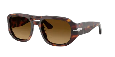 Persol Unisex Sunglass Po3373s In Light Brown Gradient Dark Brow