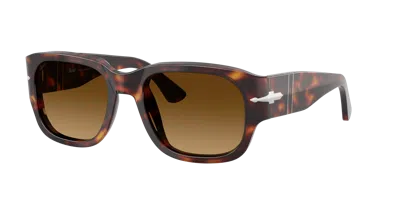 Persol Unisex Sunglass Po3380s In Light Brown Gradient Dark Brow
