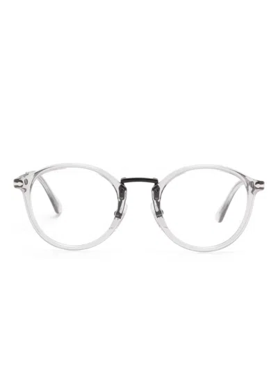 Persol Vico Round-frame Glasses In Metallic