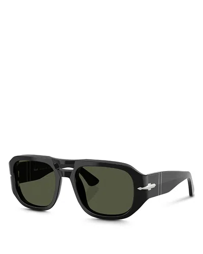 PERSOL VINCENT AVIATOR SUNGLASSES, 56MM