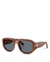 Persol Vincent Aviator Sunglasses, 56mm In Light Blue