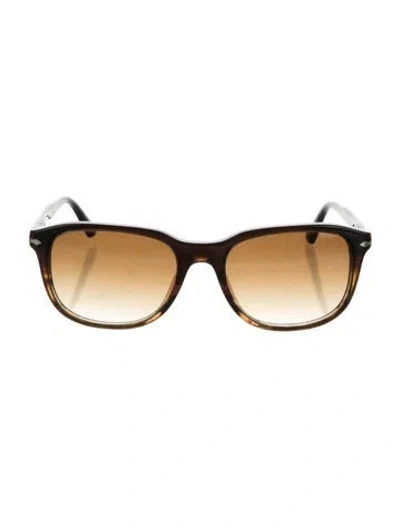 Pre-owned Persol Wayfarer Gradient Sunglasses In Brown
