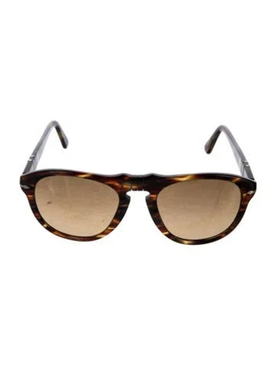 Pre-owned Persol Wayfarer Gradient Sunglasses In Brown