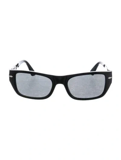 Pre-owned Persol Wayfarer Mirrored Sunglasses In Black